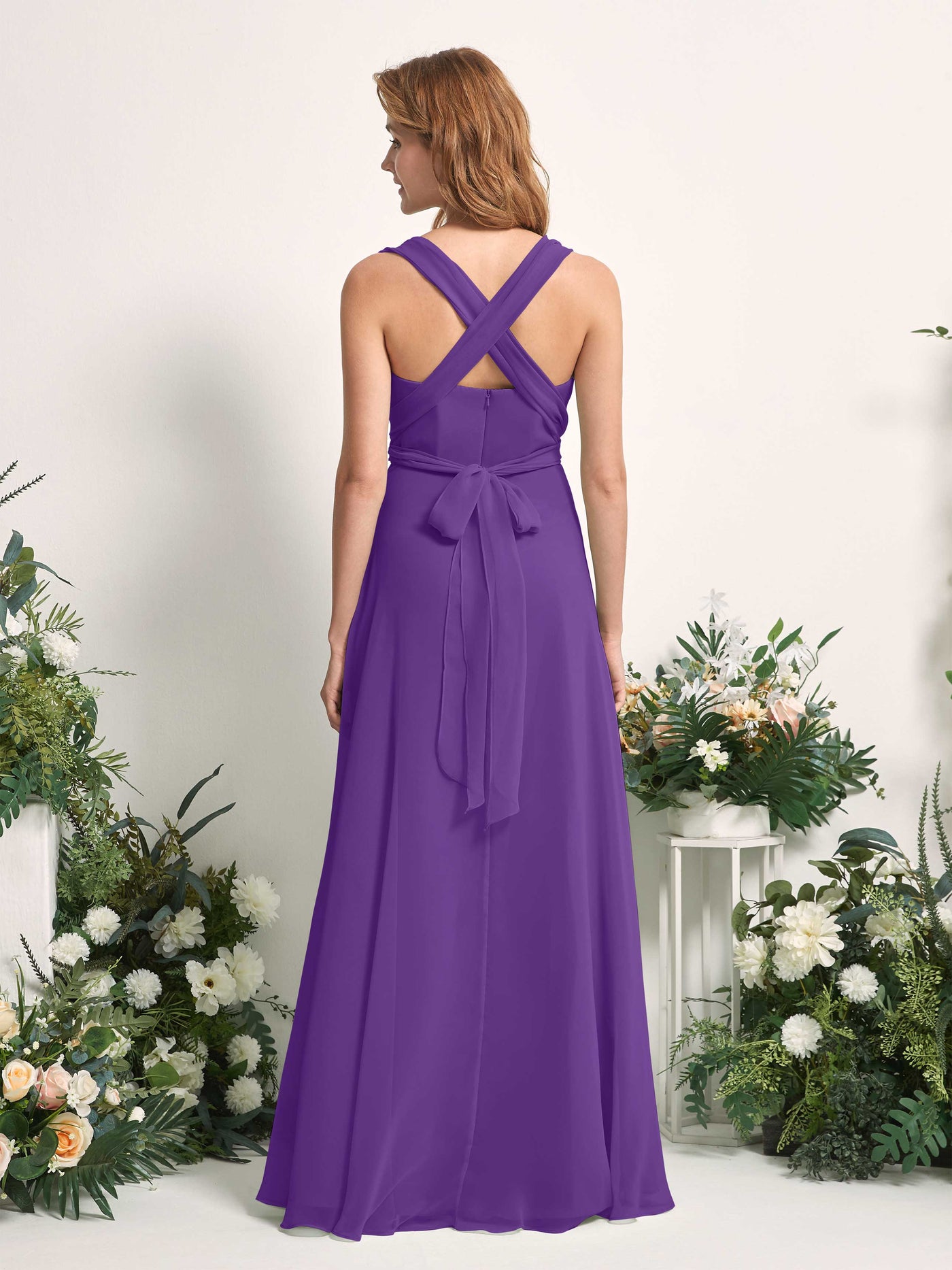 Carlyna Robe de demoiselle d'honneur Trapèze Col coeur Longueur ras du sol Régence #couleur_r-gence