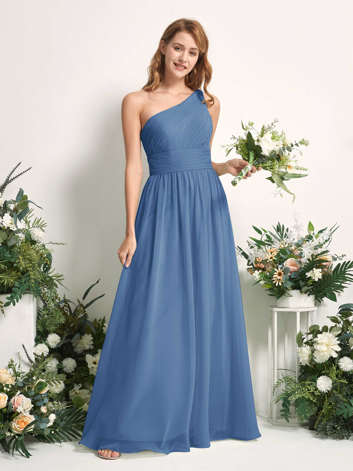 Carlyna Robe Trapèze Asymétrique Longueur ras du sol Mousseline Demoiselle d&