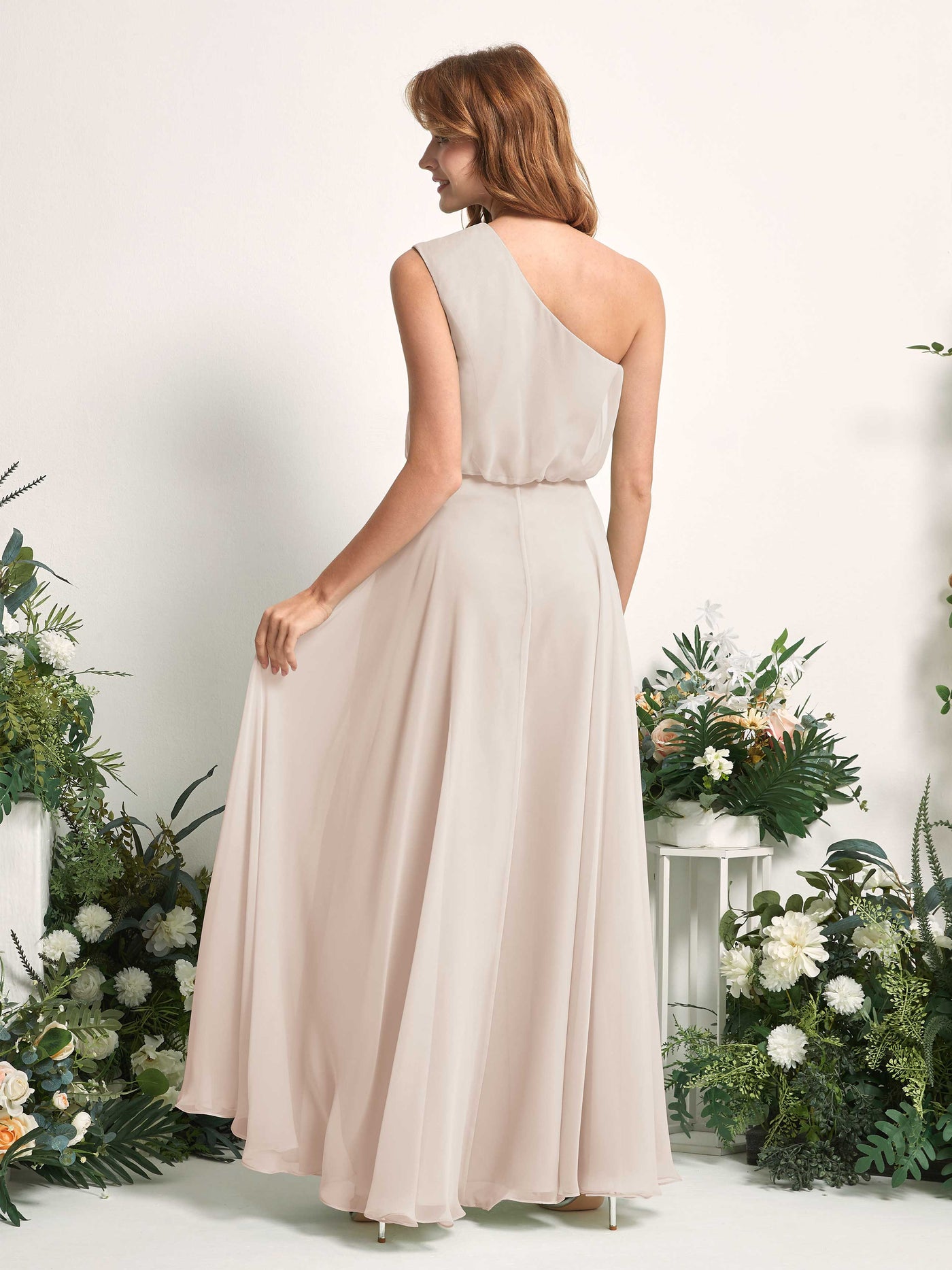 Carlyna Robe Trapèze Asymétrique Longueur Sol Robes de Demoiselle d'Honneur Champagne #couleur_champagne