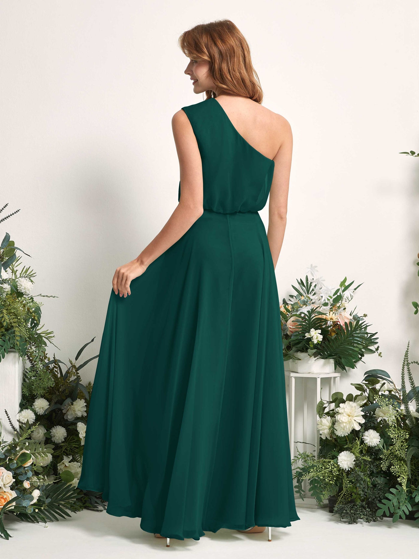 Carlyna Robe Trapèze Asymétrique Longueur Sol Robes de Demoiselle d'Honneur Émeraude Foncé #couleur_meraude-fonc