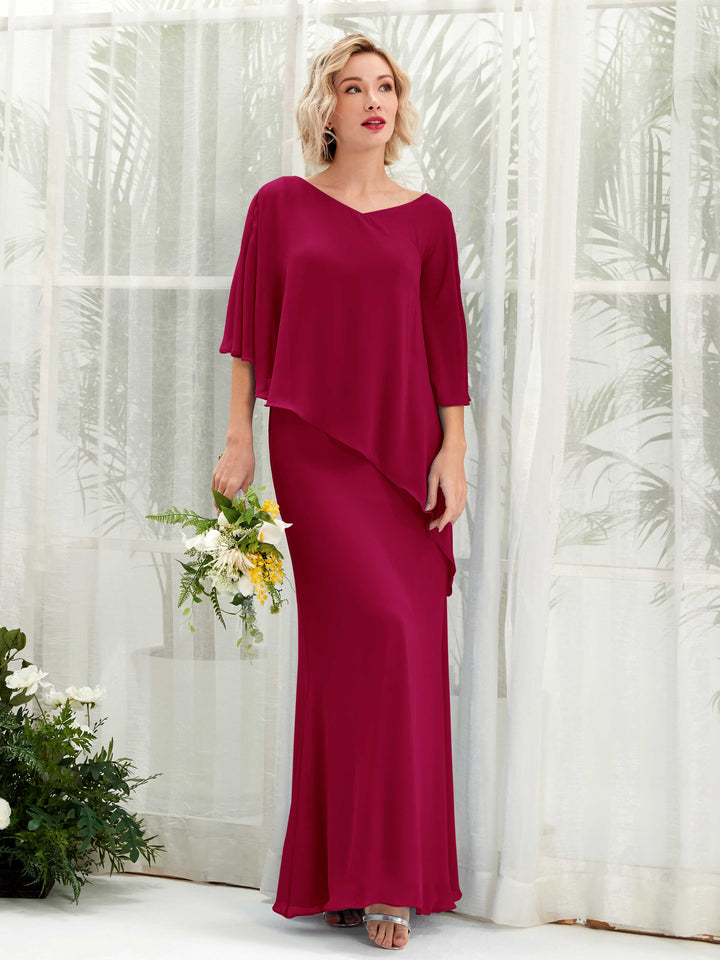 Carlyna Robe trapèze asymétrique manches cape demoiselle d&