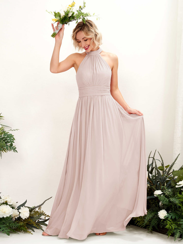Carlyna Robe Trapèze Col Rond Longueur Ras du Sol Demoiselle d&