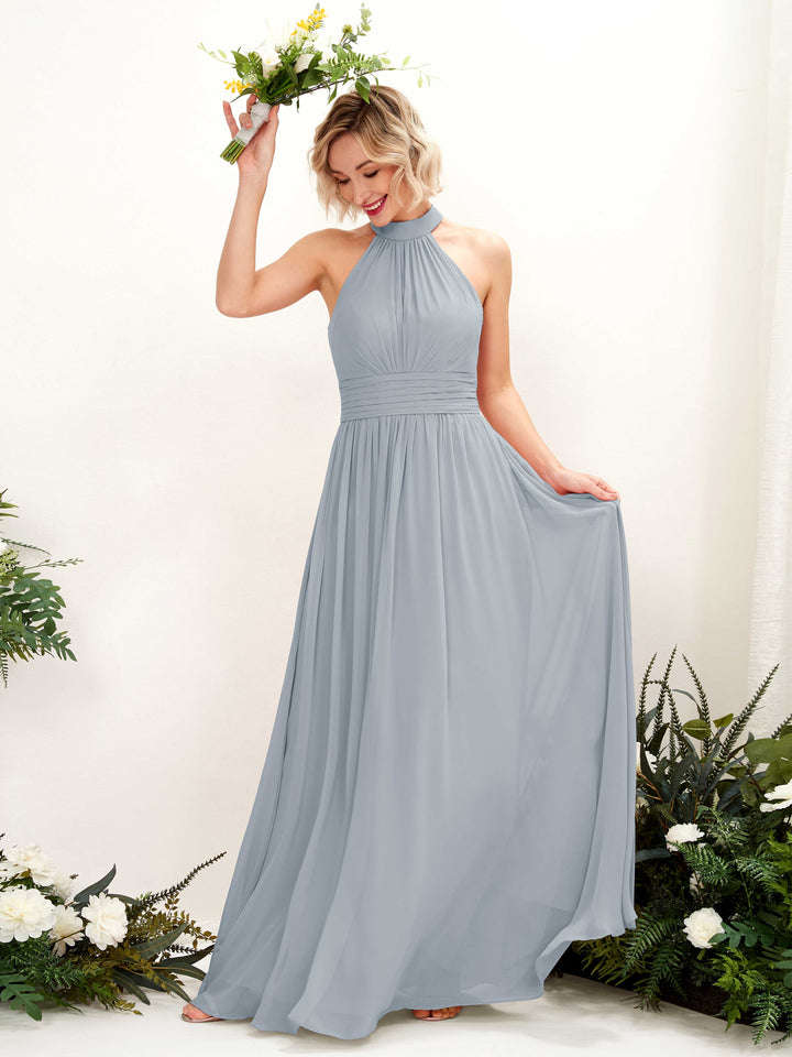 Carlyna Robe Trapèze Col Rond Longueur Ras du Sol Demoiselle d&