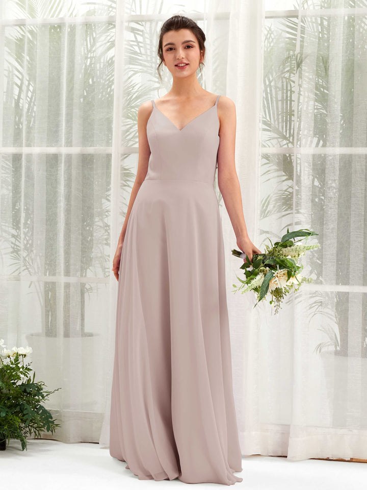 Carlyna Robe trapèze col V bretelles spaghetti robe demoiselle d&