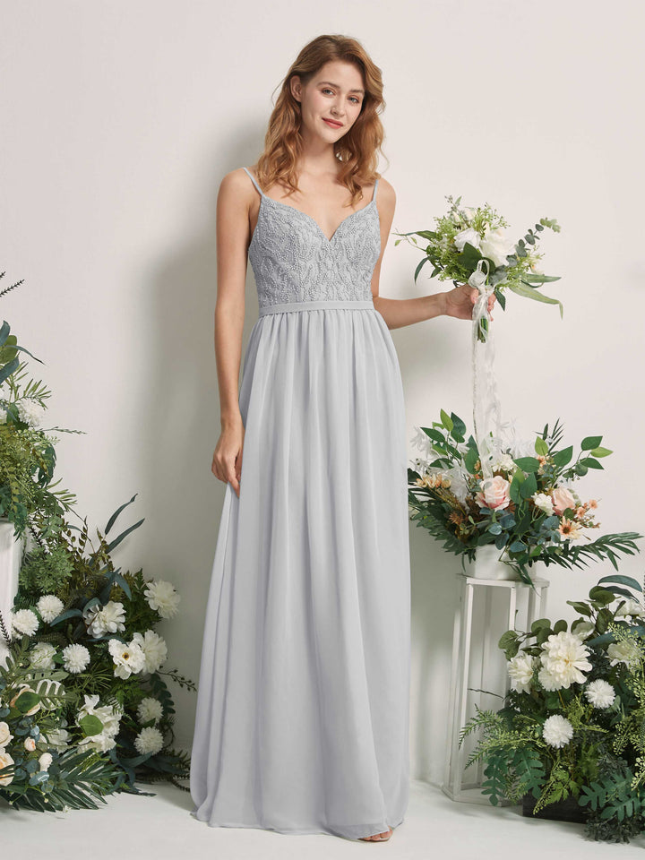 Carlyna Robe Trapèze Col V Longueur ras du sol Froncé Demoiselle d&